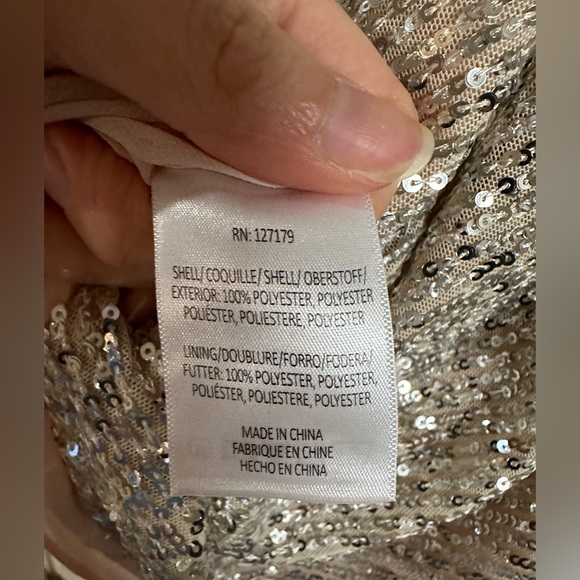 NEW Jenny Yoo New Year’s Eve Angie Dress in Silver Nude New Year’s Eve Dress - Picture 10 of 11